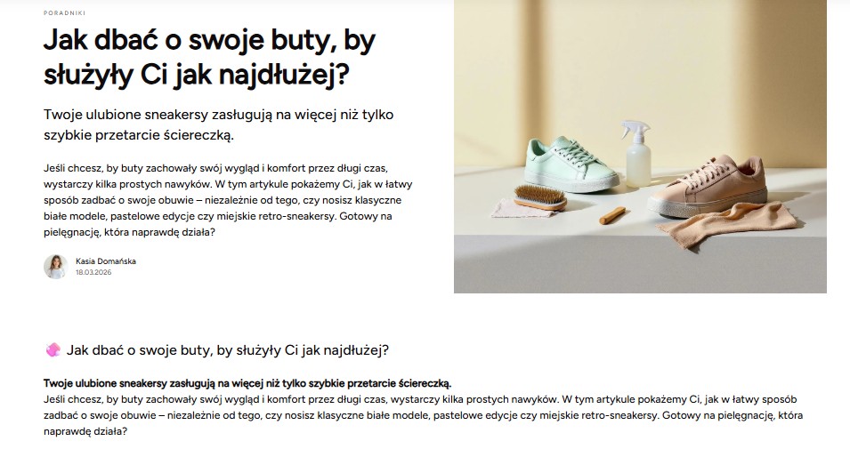 Opis produktu w panelu administracyjnym Selesto