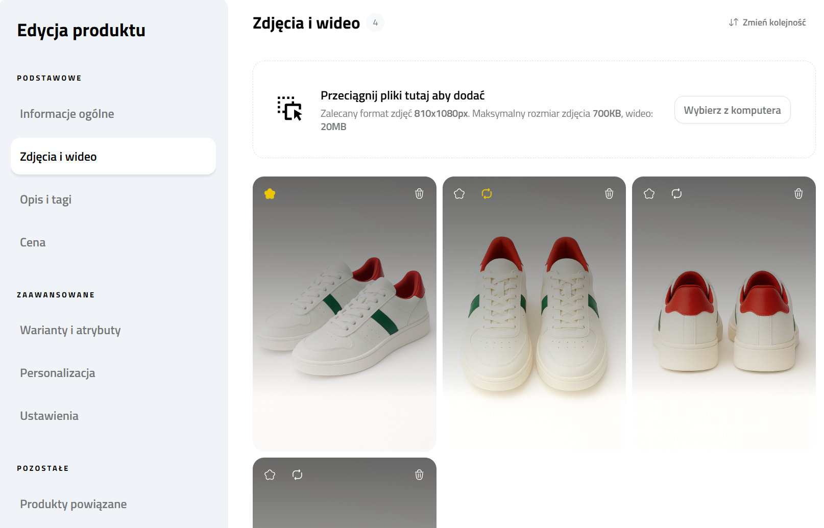 Pomoc Selesto tworzenie produktu