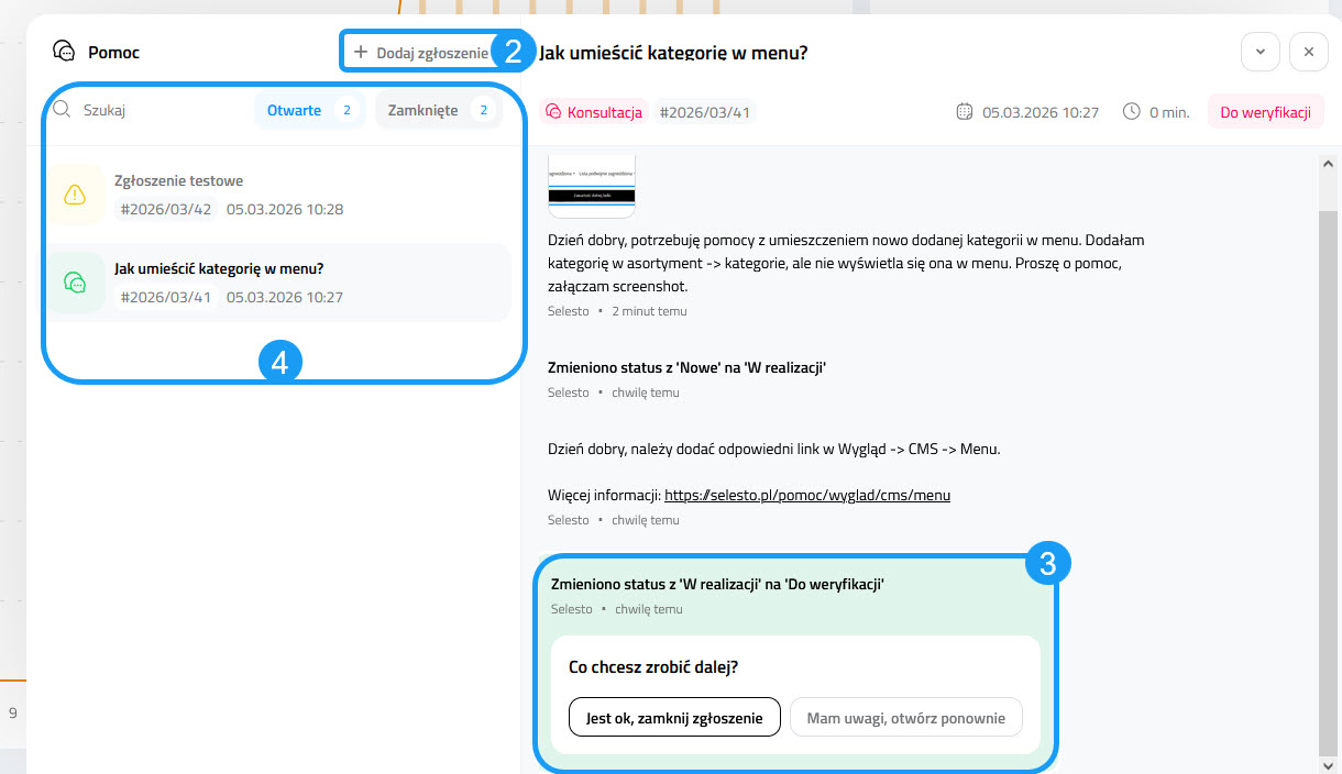 Selesto Rezygnacja ze sklepu