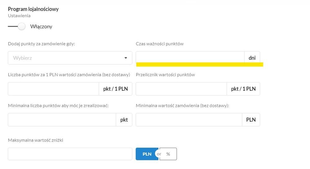 program lojalnościowy termin ważności punktów