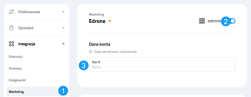 Selesto - ustawienia integracji eDrone