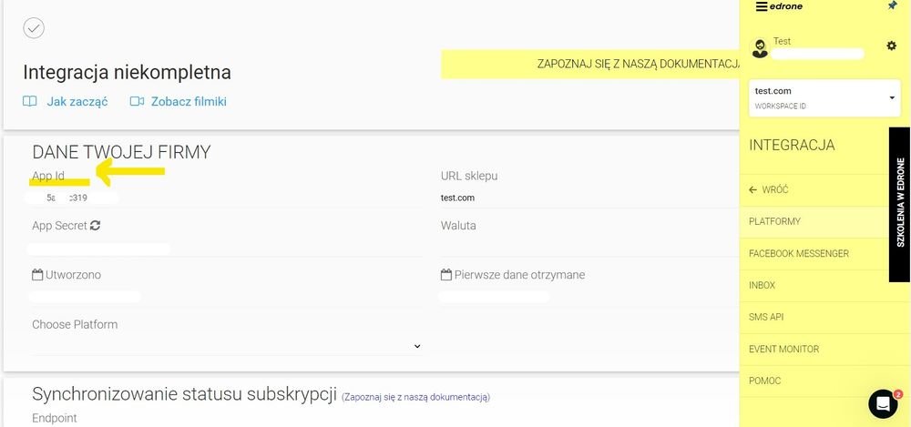 Selesto - integracja z eDrone