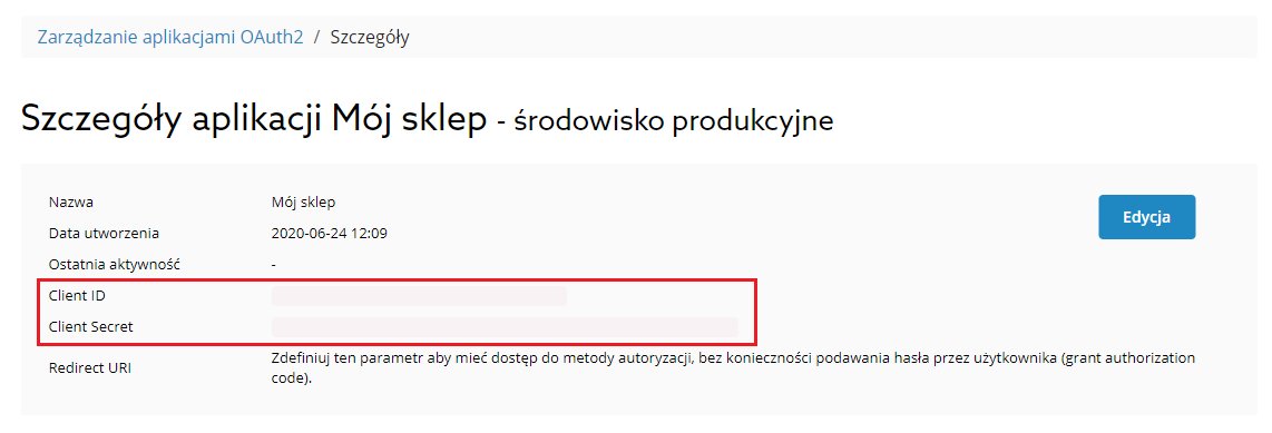 Selesto - konfiguracja integracji Furgonetka - Dane API