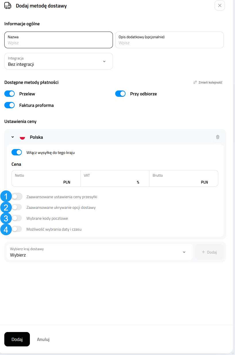 Selesto - kreator dostaw