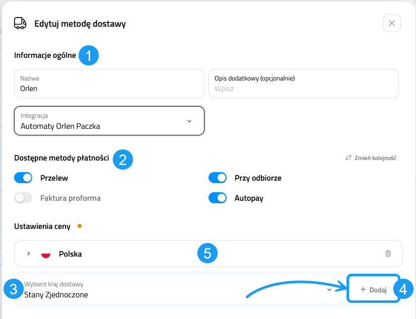 Selesto - dodawanie zintegrowanej dostawy