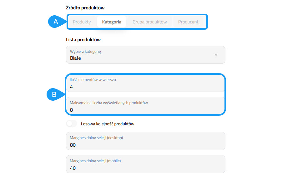 Selesto - panel edycji sekcji Lista pracowników