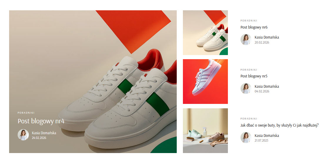 Selesto - sekcja "Ostatnie wpisy blogowe"