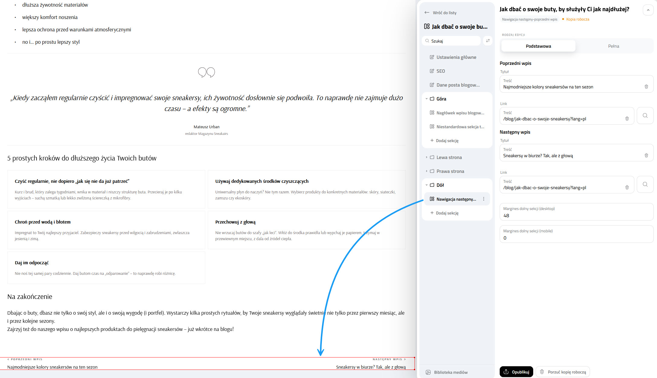 Selesto - Nagłówek wpisu blogowego