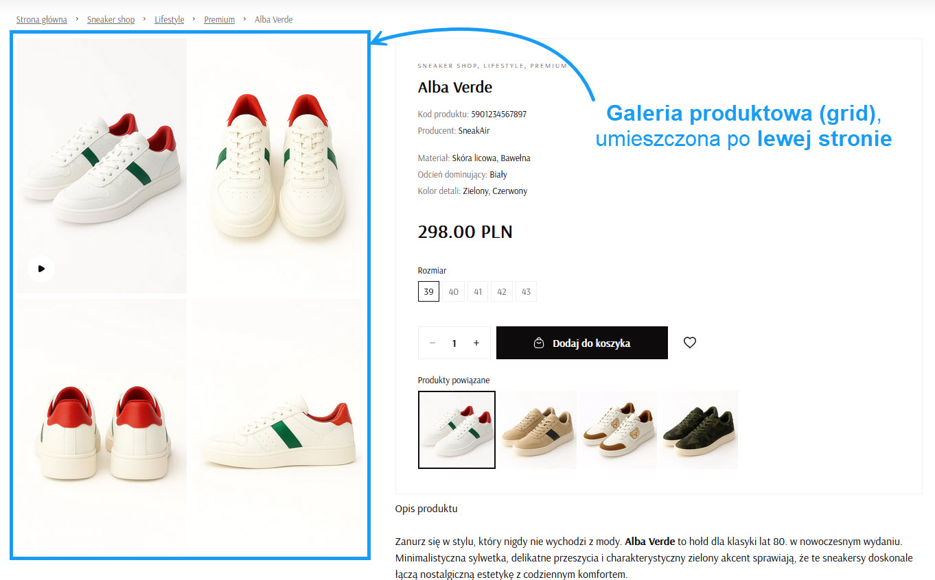 Selesto -sekcja "Galeria produkowa - grid"